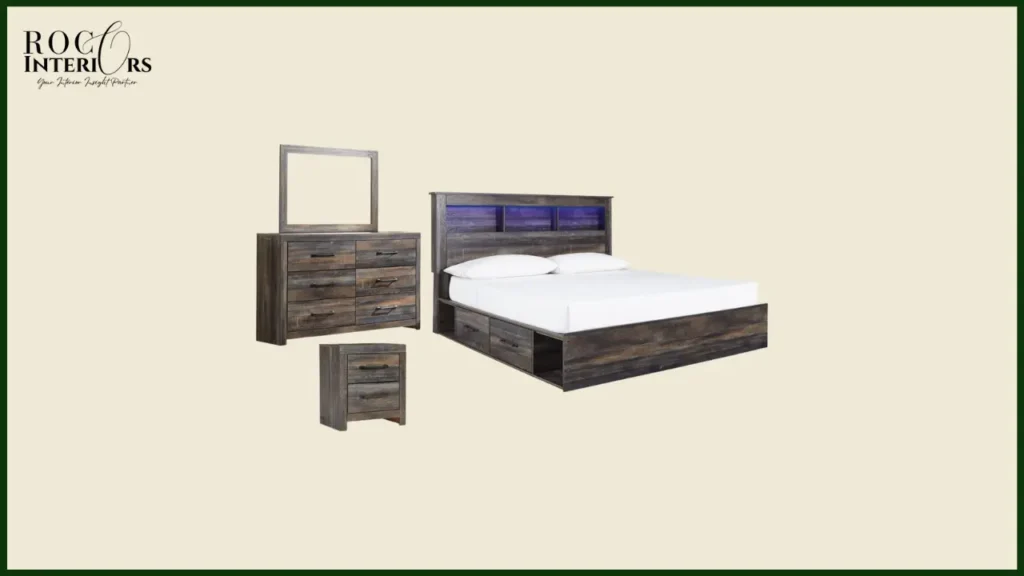 Drystan Panel Bed with 2 Drawers and 2 Cubbies
