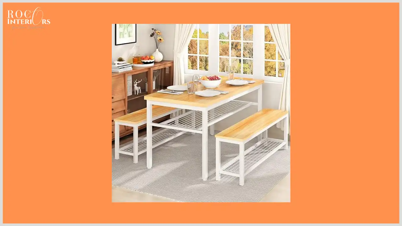  best view of AWQM 4-Person Breakfast Nook Dining Set