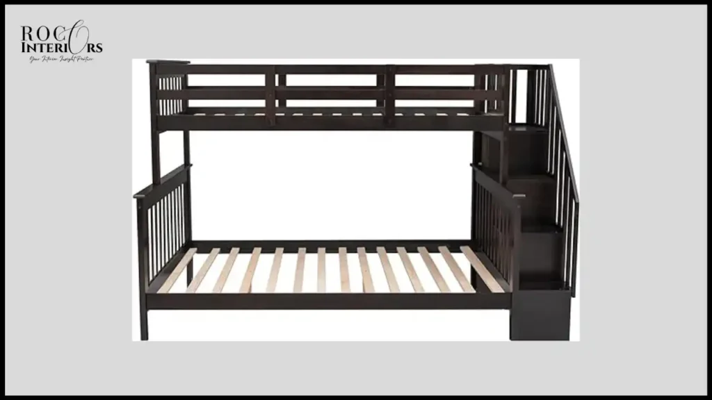 details view of BIADNBZ Solid Wood Twin-Over-Full Bunk Bed
