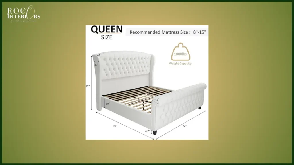 Structure of Dakota Faux Leather Queen Bed
