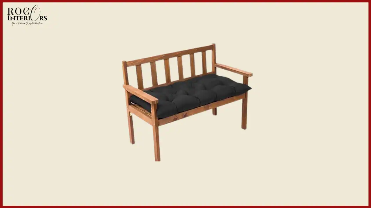 full view of Waterproof Outdoor Lounger Bench Cushion