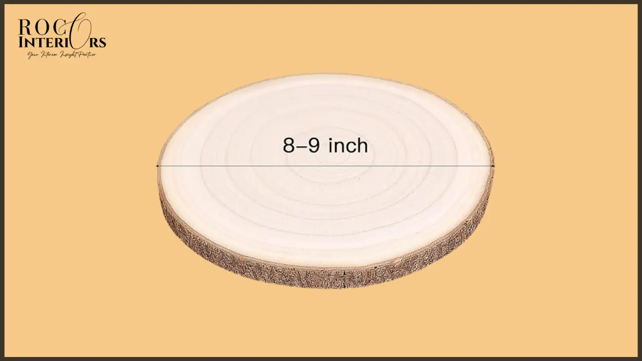 size view of Wood Slices Centerpiece Set by caydo