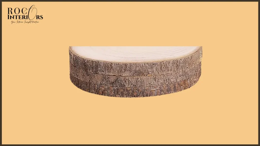 sid view of Wood Slices Centerpiece Set by caydo