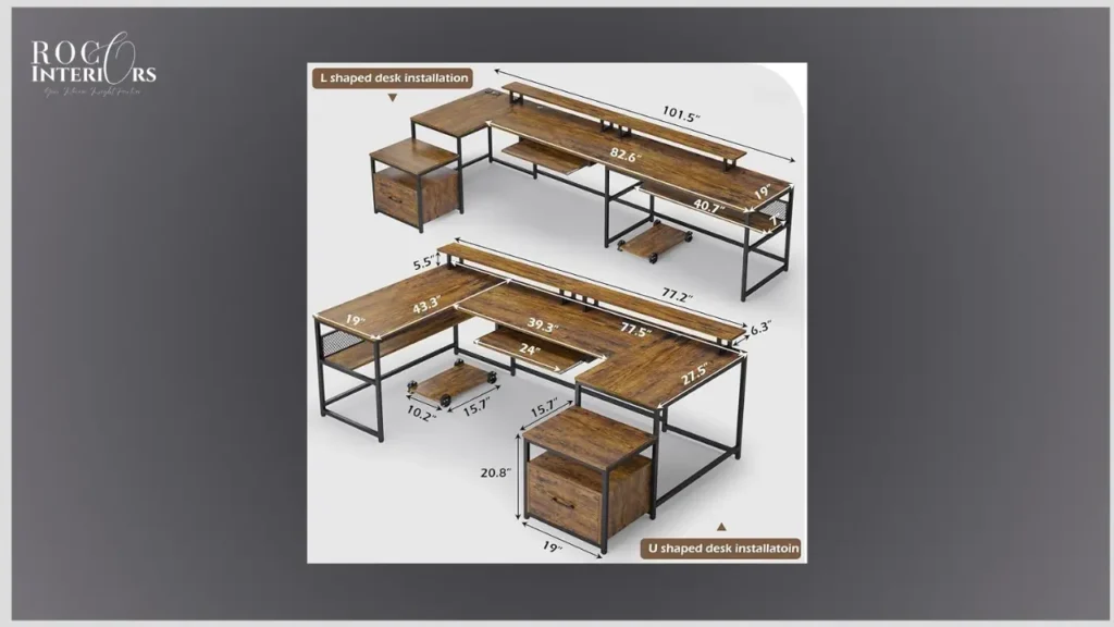 Wrought Studio L-shaped Modren 2 desks